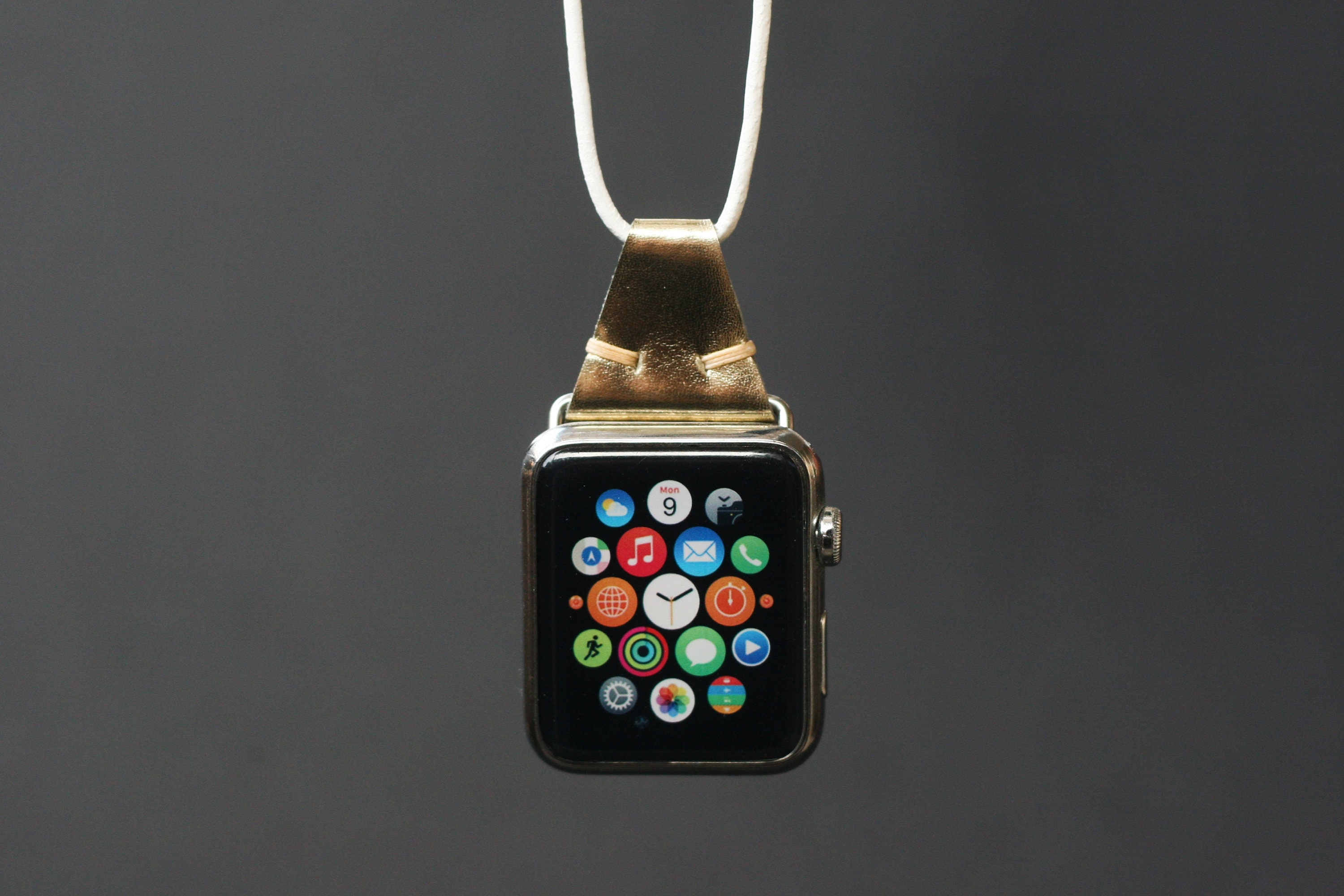 Apple Watch Leather Necklace GOLD Etsy