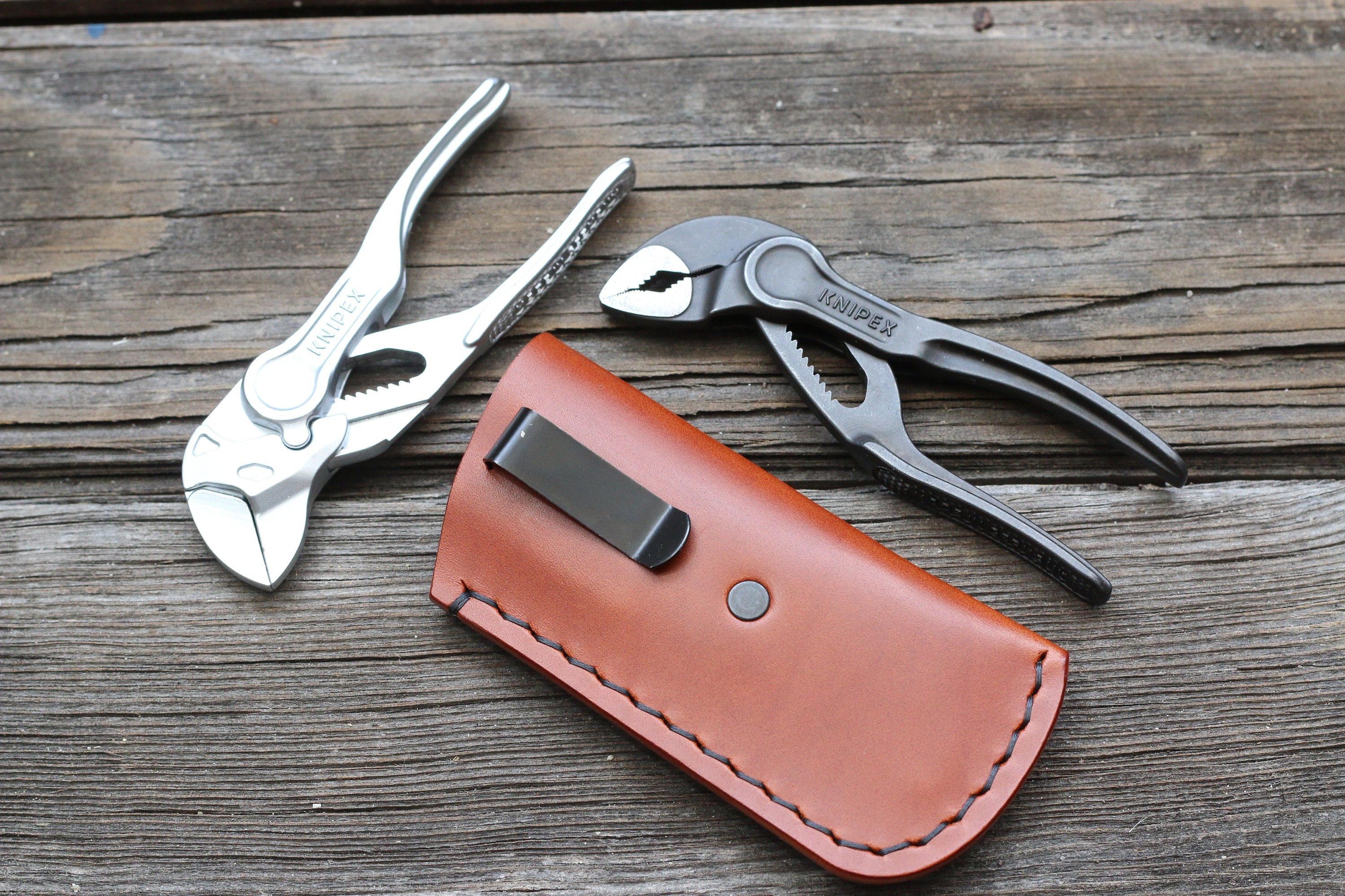 KNIPEX XS, Cobra 125, Mini Pliers Leather Clip Sheath - Sheath