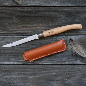 OPINEL Slim Fillet Line Leather Sheath 08 10 12 15 - sheath only
