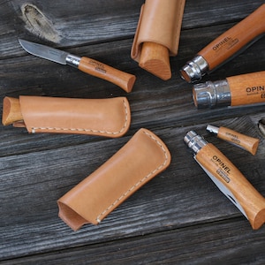 Fodero in pelle OPINEL 02 03 04 05 06 07 08 09 10 12 - solo fodero