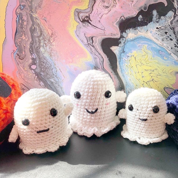Glow in the dark Amigurumi ghost Etsy