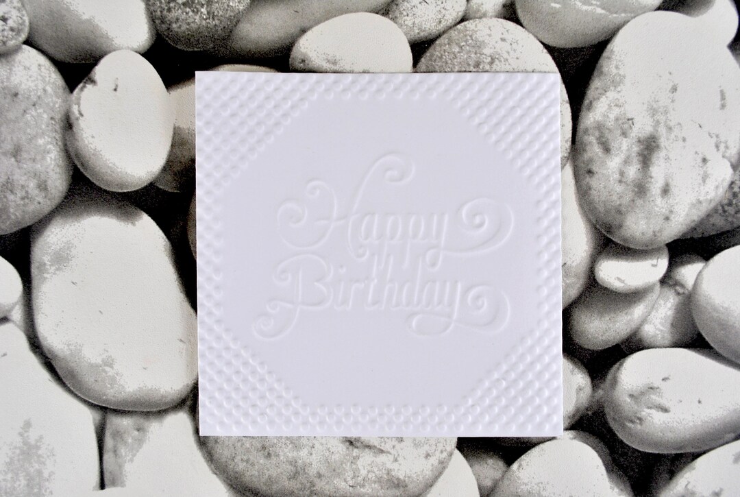 Set of 6 Embossed Happy Birthday Cards / Embossed Greeting Cards / Card ...