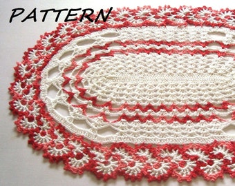 CROCHET DOILY Pattern, Thread Crochet Doily pattern, Enchanting Oval Lace Doily Pattern, Crochet Lace Pattern, Digital/ PDF crochet pattern