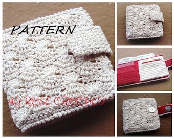 CROCHET Purse PATTERN, Crocheted Ladies Money Wallet pattern, Bi-fold Money wallet pattern, Ladies wallet pattern, Digital/PDF pattern