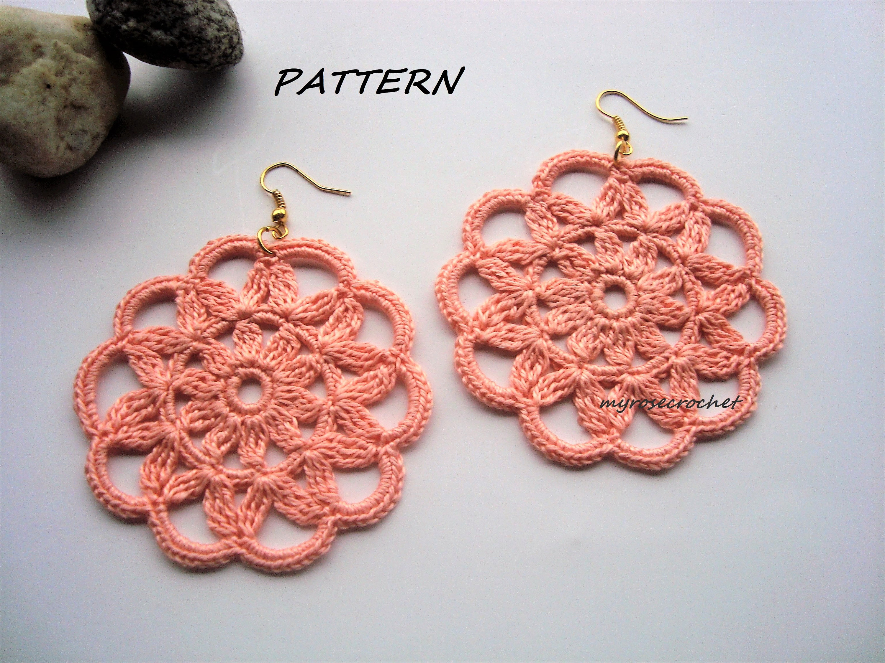 Beautiful Colorful Crochet Earrings - Pattern Center