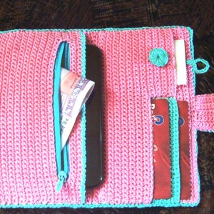CROCHET Bag/purse Bi-fold Ladies Cell Phone/money Bag - Etsy