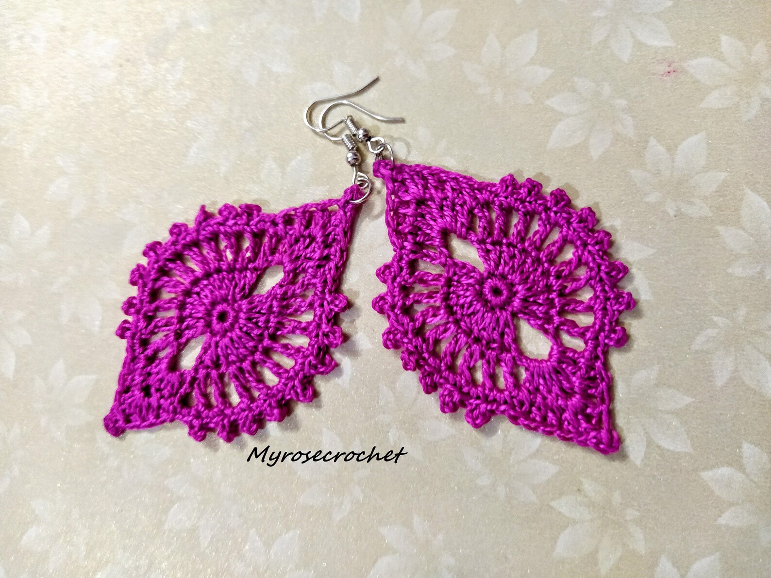 Crochet Earring Patternviva Earring Patternfiber Earring Etsy