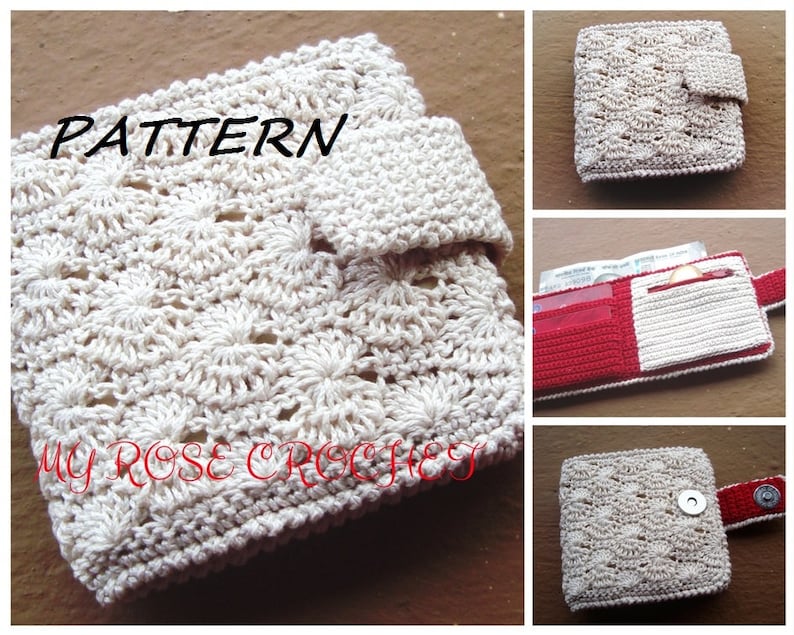 CROCHET Purse PATTERN Crocheted Ladies Money Wallet pattern image 0