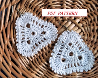 Crochet Earring Pattern-Tipsy Earring Crochet Pattern-Digital/PDF Pattern-Instant Download