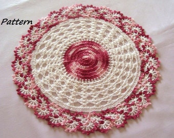 Enchanting Crochet Doily Pattern, Round Lace Border (PDF Pattern)