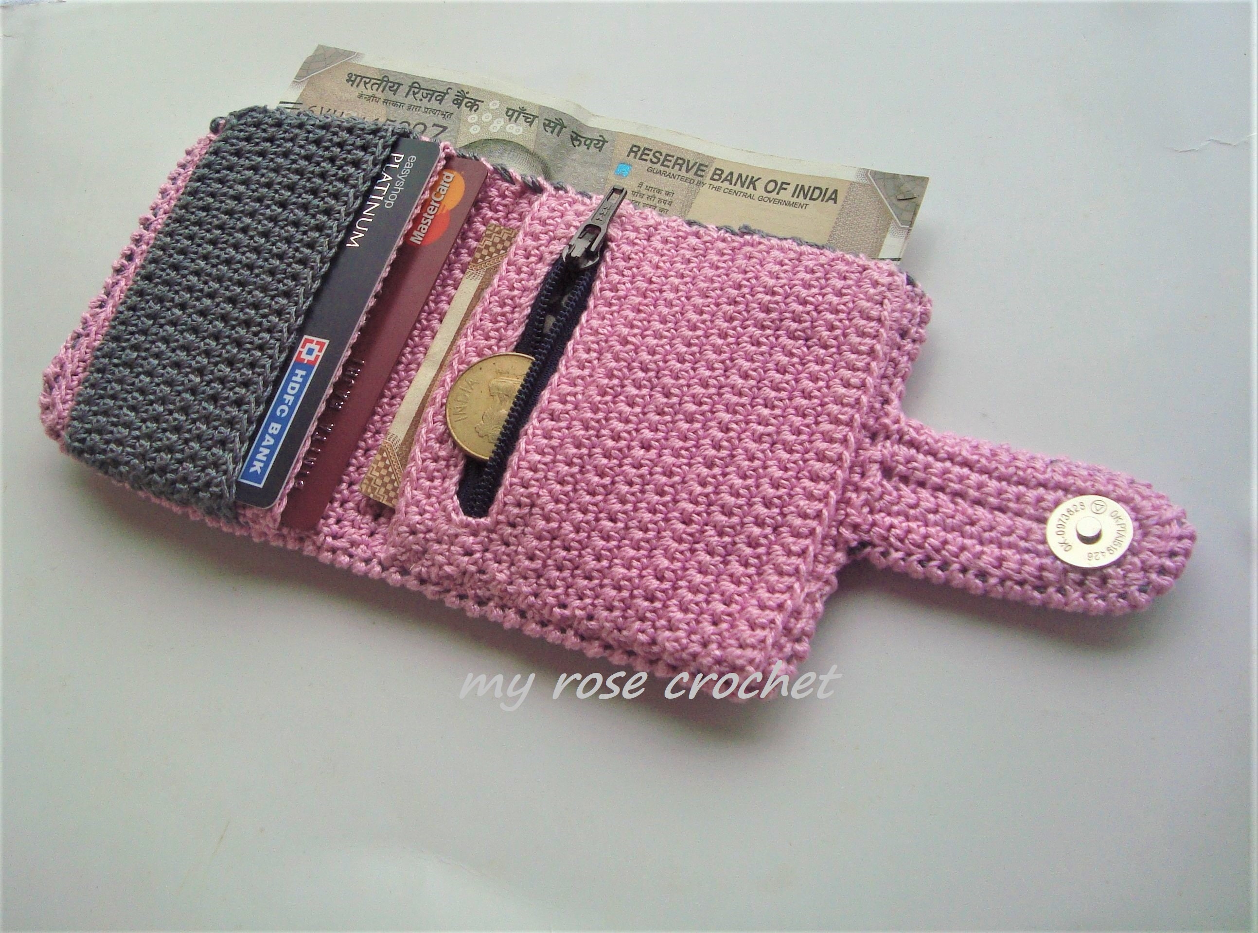 small crochet wallet
