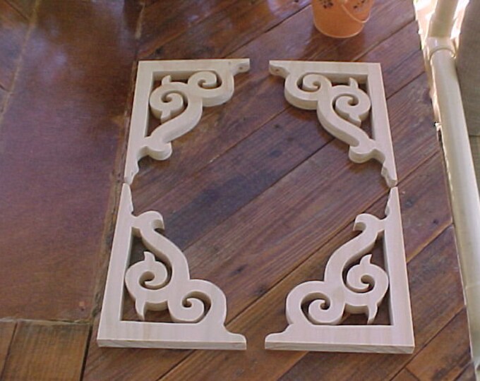 4 Victorian Scroll Brackets 1/2 Thick for Screendoor or Etsy