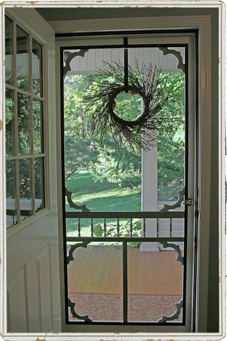 Victorian Screen Door Bracket 1 Set of 4 by Victorianwoods Etsy