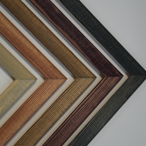 Rustic Wood Picture Frame | Custom Size Solid Pine Frame | Natural Stain Finish | Handmade Minimalist Frame | Farmhouse or Modern Decor