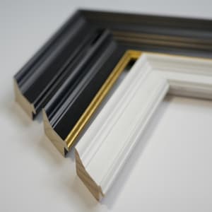 Modern Classic Picture Frame | Black, White or Black with Gold | Custom Wooden Frame for Art, Posters & Photos | Gallery Wall Ready