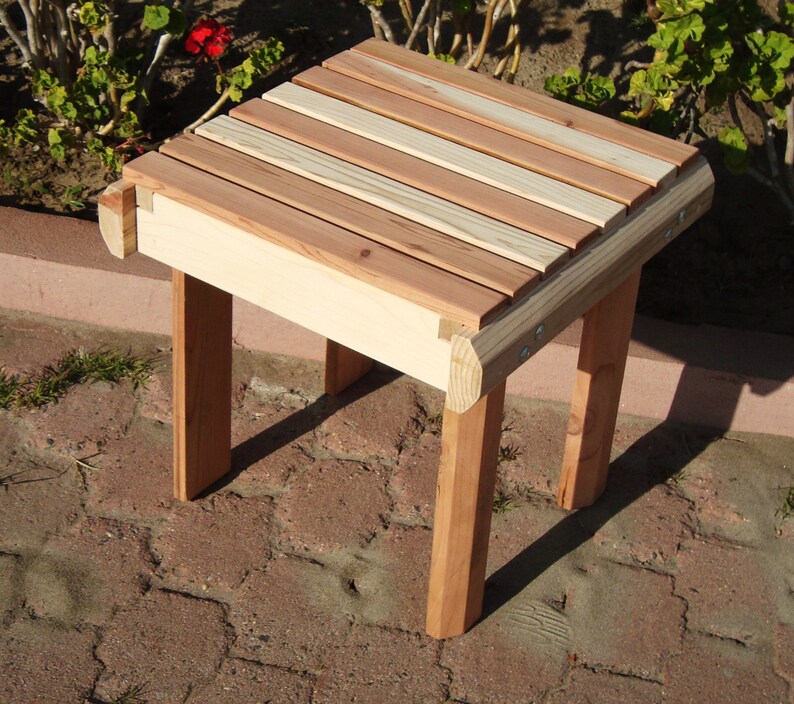 Best Redwood Outdoor Side Table Etsy