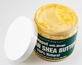 100% Shea Butter Whipped Mango 12 oz Scented