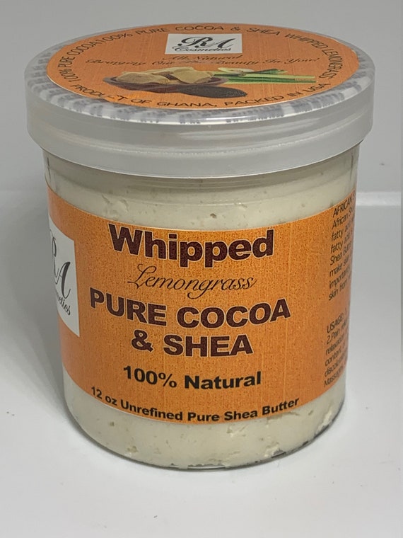 100 Pure Cocoa & Shea Butter With Coconut Oil Whipped 12 Oz Etsy