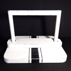 Napkin Holder/Wooden Napkin Holder/Farmhouse Theme/Distressed Napkin Holder/White Napkin Holder