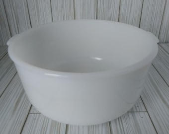 Vintage Glasbake Milk Glass Bowl - Sunbeam Mixing Bowl