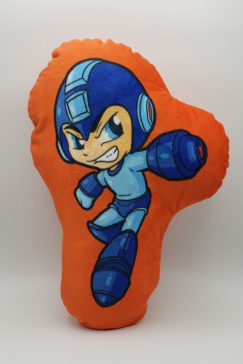 Clearance Megaman Pillow Plush Cute Stuffed Animal Video Game Etsy