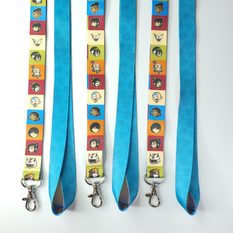 Avatar Lanyard Chibi Cute Avatar the Last Airbender Geeky ID Holder Cartoon Gift ATLA TLOK Ita bag Fan Art 