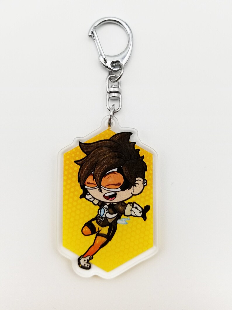 Tracer Overwatch Acrylic Charm Keychains Overwatch 2 Cute Etsy