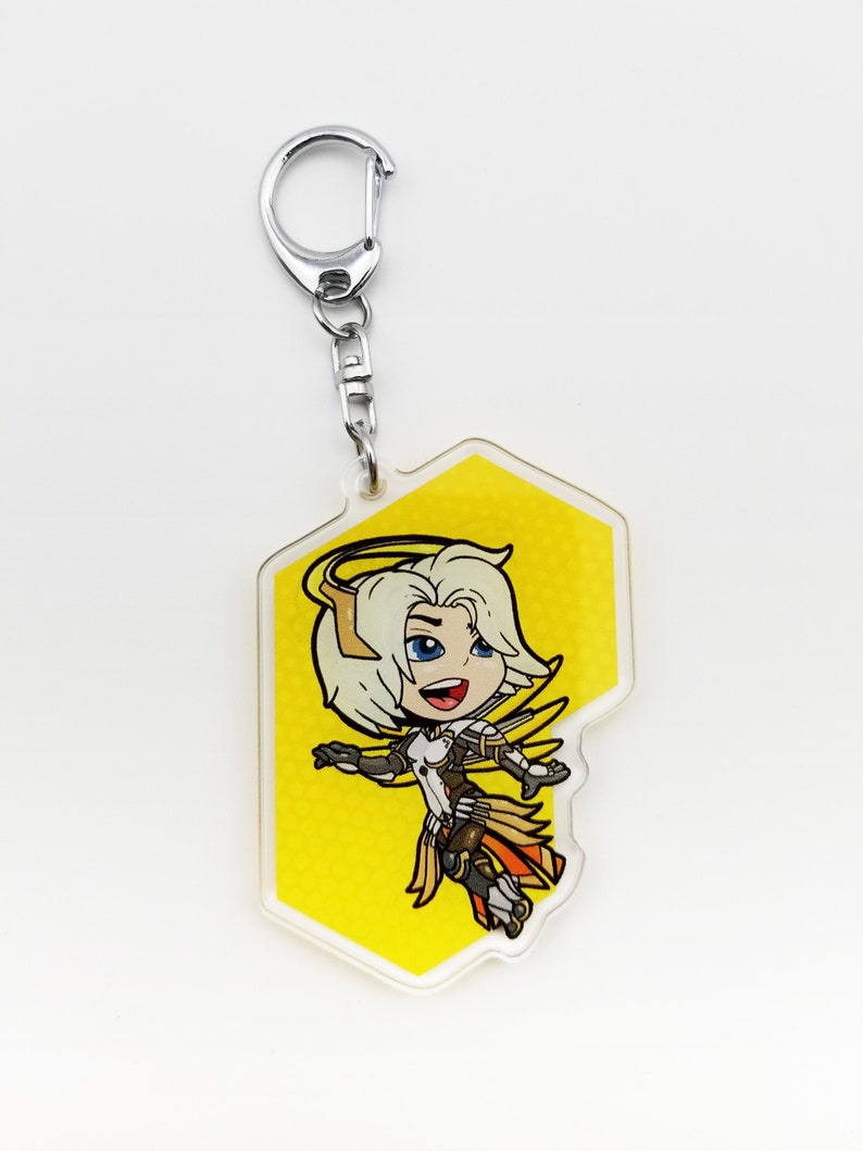 Mercy Overwatch Acrylic Charm Keychains Overwatch 2 Cute Etsy