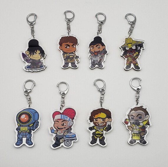 Apex Acrylic Charm Keychains Master Listing Apex Legends Cute Etsy