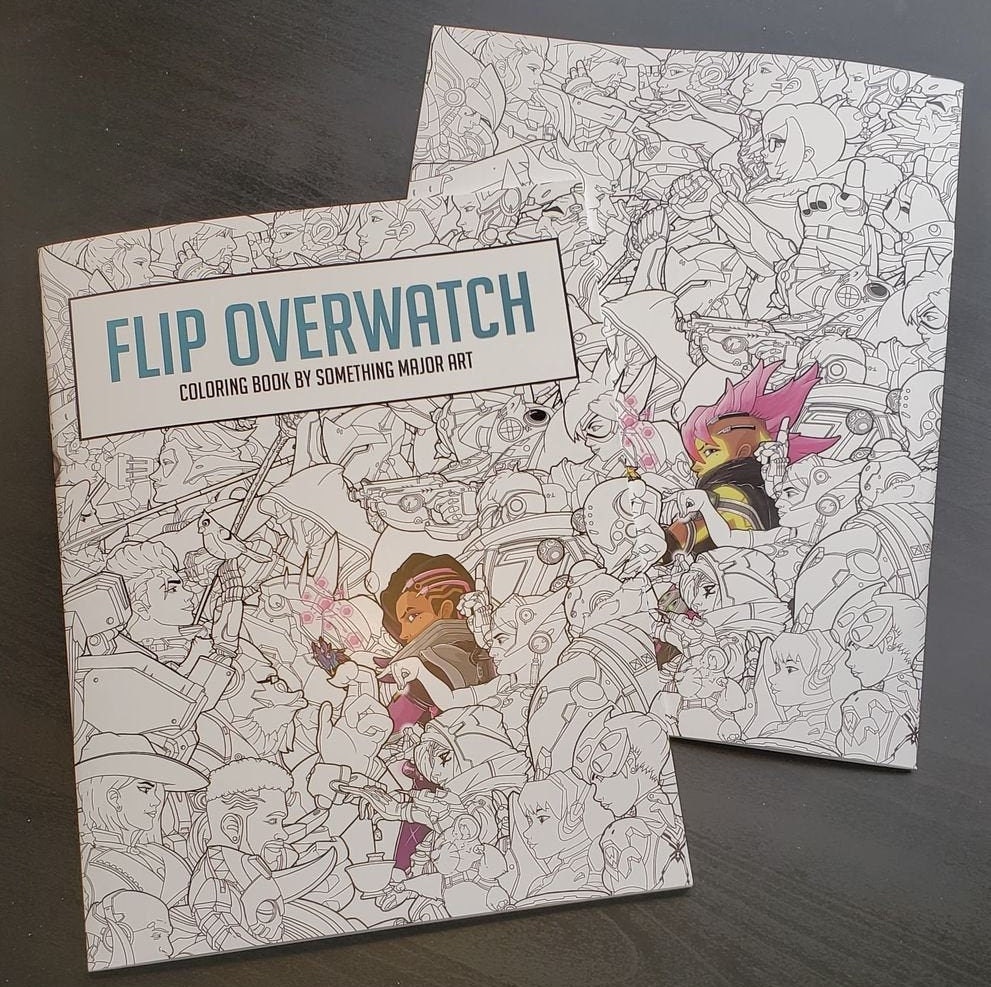 Download Overwatch Coloring Book Flip Overwatch Adult Coloring Book Etsy