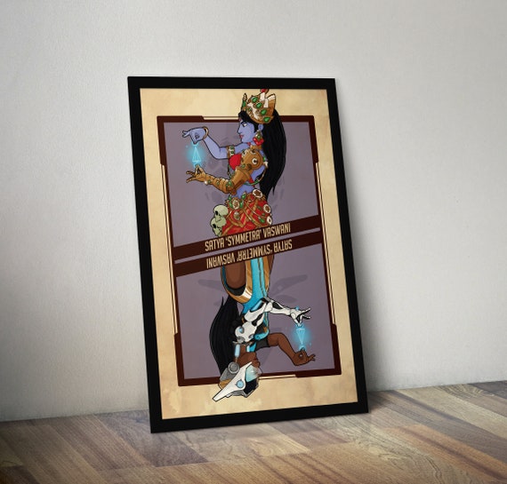 Symmetra Overwatch Poster Art Print Watercolor Wall Decor Game Print Poster