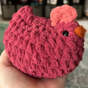Crochet Chicken Plushie- Handmade crochet- farmhouse decor