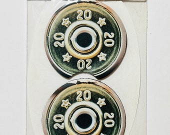 Car Coasters, Set of 2, 20 Gauge Shotgun Shell, Neoprene