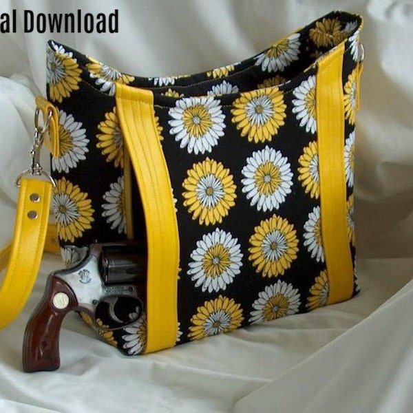 Concealed Carry Sewing Pattern, CC Purse Pattern, Miss Parker CC Pattern, Concealed Carry Pattern, CCW Pattern, Pdf Pattern