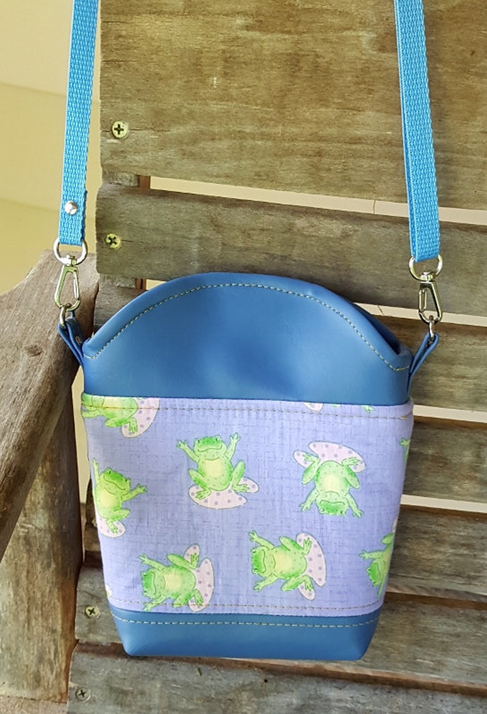 Mini Crossbody Bag Bucket Bag Crossbody Purse Blue Purse Etsy
