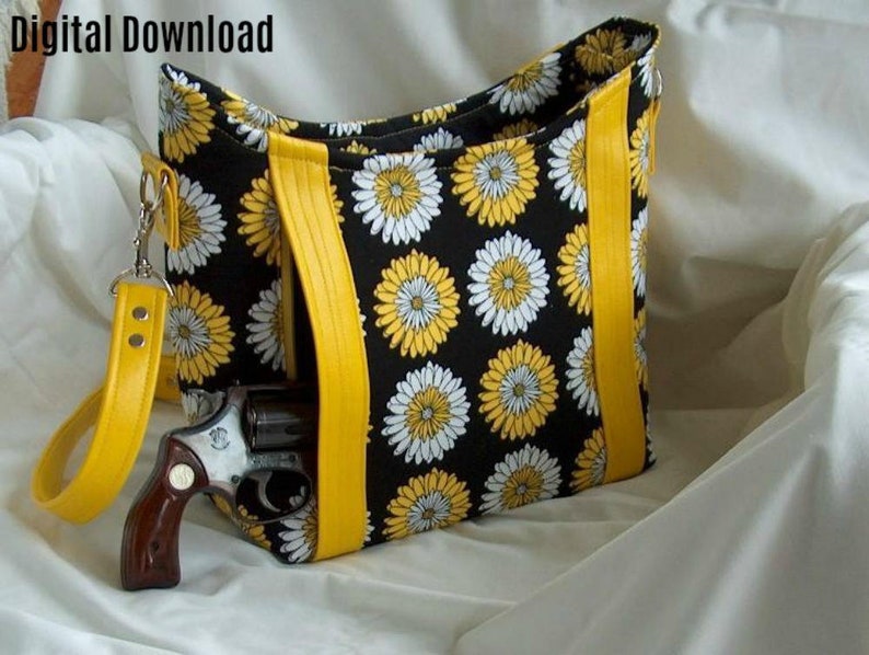 Concealed Carry Sewing Pattern, CC Purse Pattern, Miss Parker CC Pattern, Concealed Carry Pattern, CCW Pattern, Pdf Pattern image 1