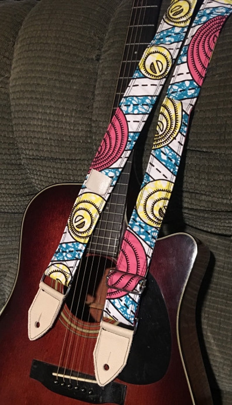 Guitar Strap Multi Color Guitar Strap Fabric Guitar Strap Etsy