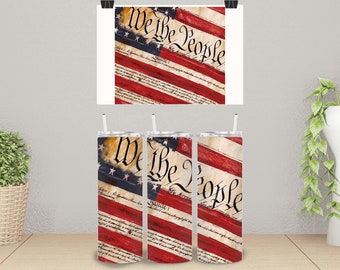 20 ounce Tumbler, We The People, Patriotic Tumbler