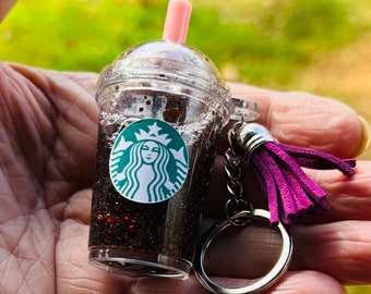 Glitter Snowglobe Keychain, Mini Cup Shaker Acrylic Keychain, Mini Snowglobe Tumbler Keychains