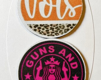 Car Coasters, Orange and White, Vols, Black and Pink, Guns and Coffee, Neoprene, Mess ups and Mismatches