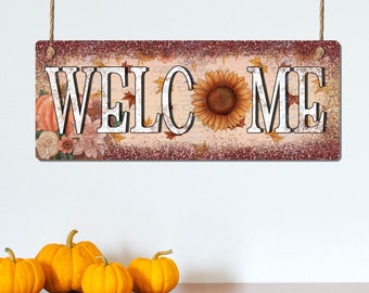 Fall Decor, Fall Welcome Sign, Fall Sign,  Fall Theme Decor, Personalized Fall Wall Hanger