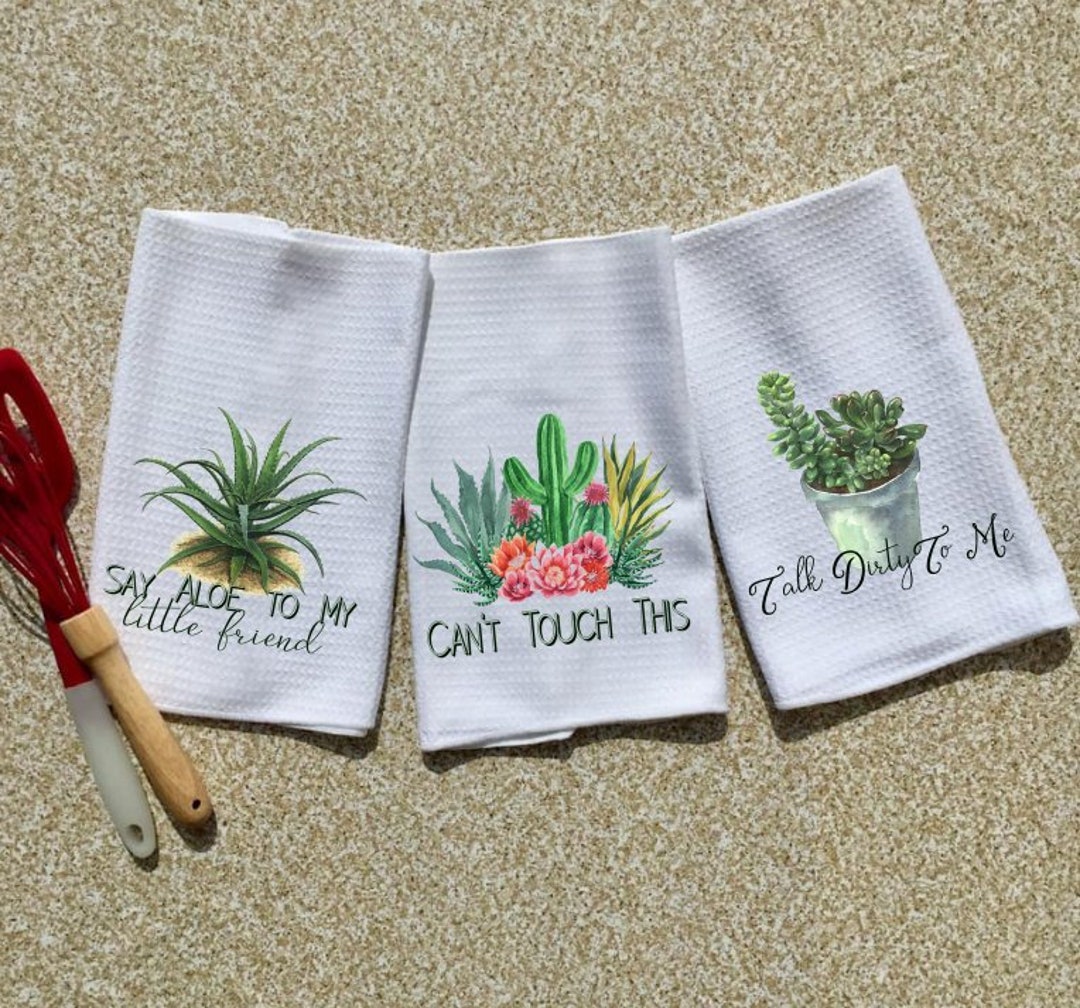 Kitchen Towel Towel Set Plant Themed Towel Kitchen Decor Etsy