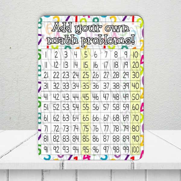 Dry Erase Math Board Etsy