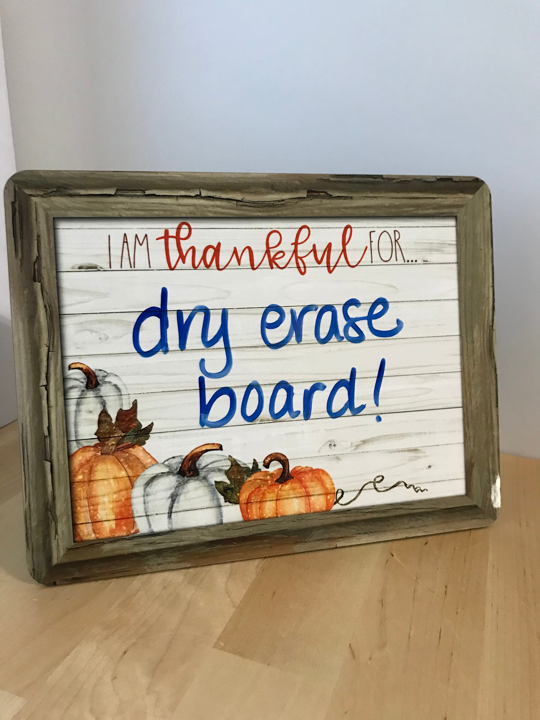 I'm Thankful For Dry Erase Board Fall Decor Thanksgiving Etsy