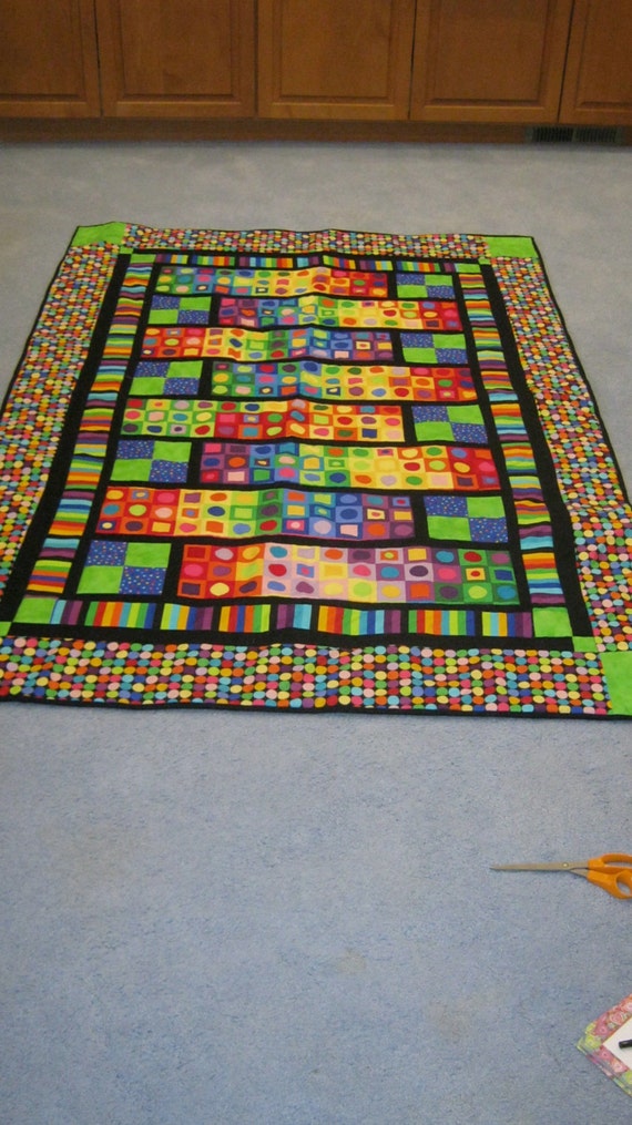 Circles and Squares Quilt Etsy