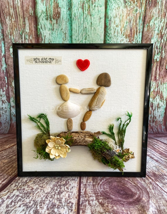 Pebble Art. Rock Art. Wall Art. Wall Decor. Home Decor. Family Etsy