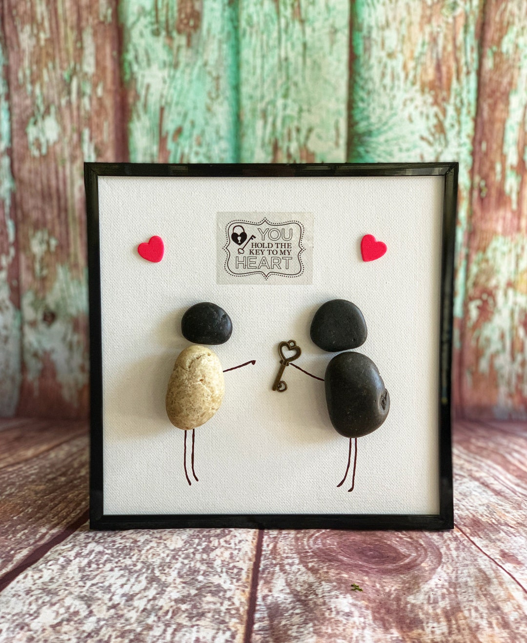 Pebble Art. Rock Art. Wall Art. Wall Decor. Home Decor. Family Art