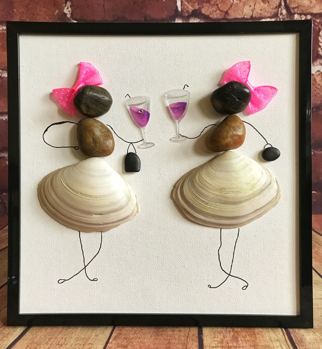 Pebble Art. Rock Art. Wall Art. Wall Decor. Home Decor. Family Art