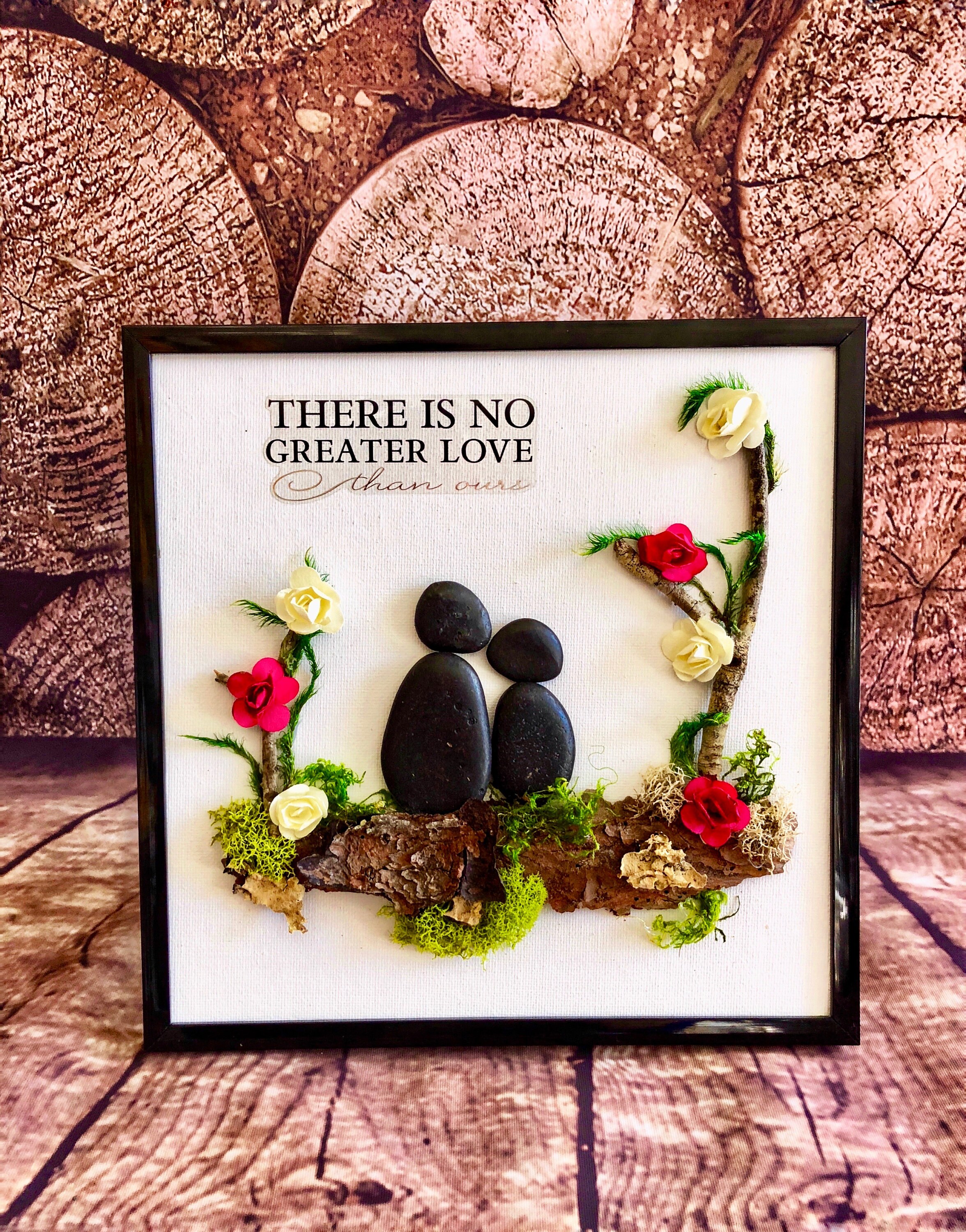 Pebble Art. Rock Art. Wall Art. Wall Decor. Home Decor. Family Art