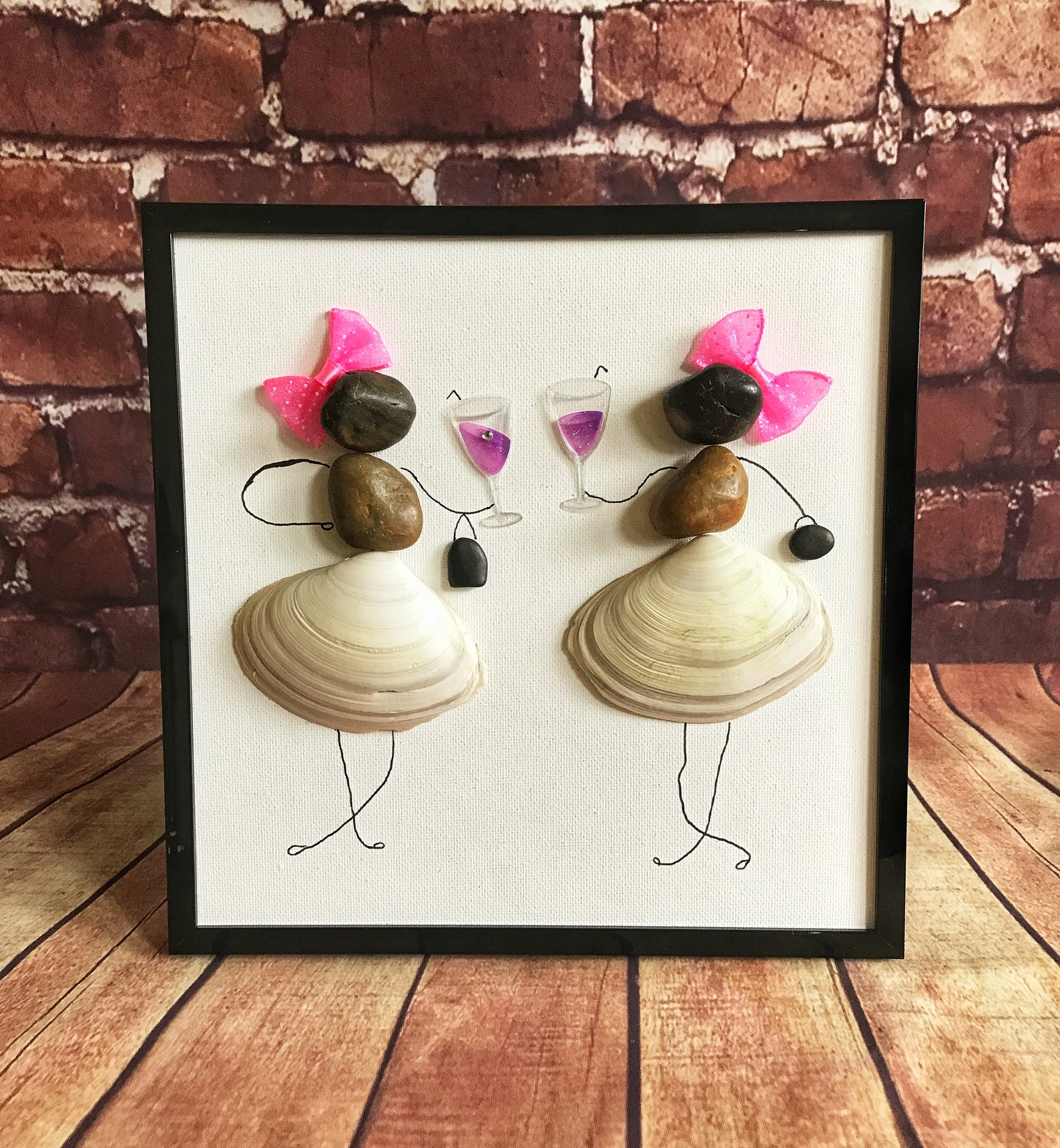 Pebble Art. Rock Art. Wall Art. Wall Decor. Home Decor. Family Art